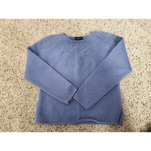 Womens J. Crew 100% wool Sweater With Snow Flakes Small